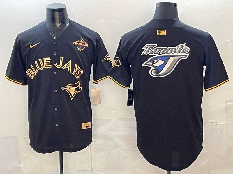 Men Toronto Blue Jays Blank Black Gold 2026 Nike Game MLB Jersey 03->toronto blue jays->MLB Jersey